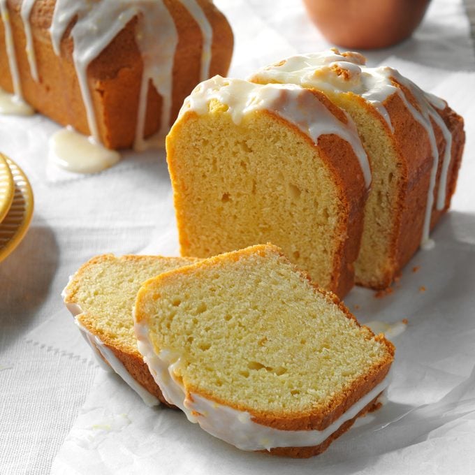 Copycat Starbucks Lemon Loaf Cake cut into slices