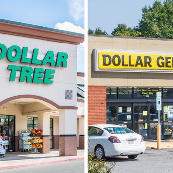 a dollar tree store side by side with a dollar general store
