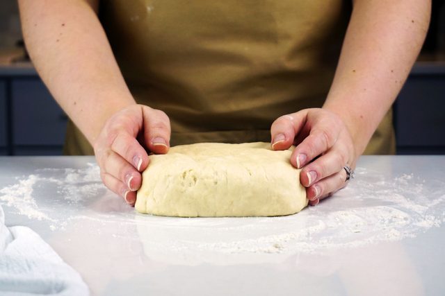 Homemade Puff Pastry shaped dough