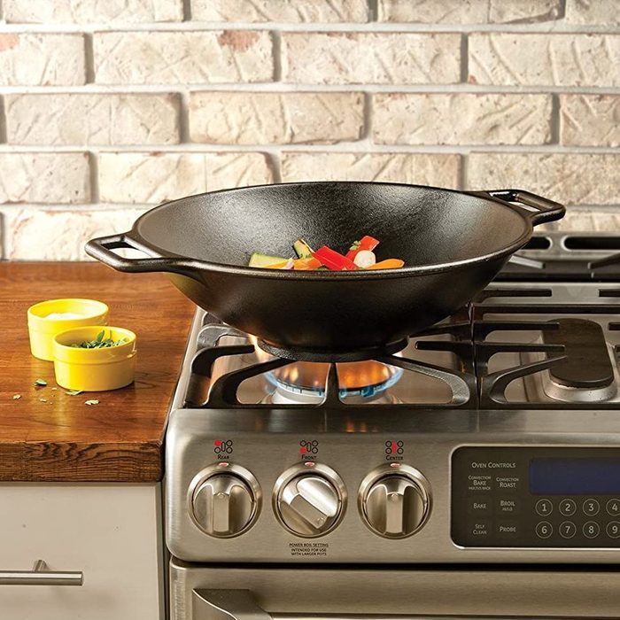 Lodge Pro Logic Wok With Flat Base Ecomm Via Amazon.com