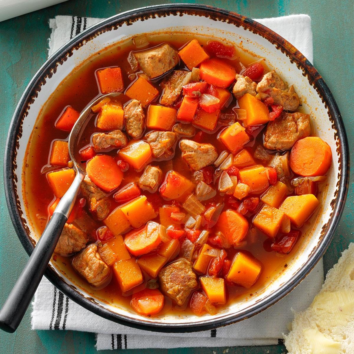 Pressure-Cooker Southwestern Pork and Squash Soup