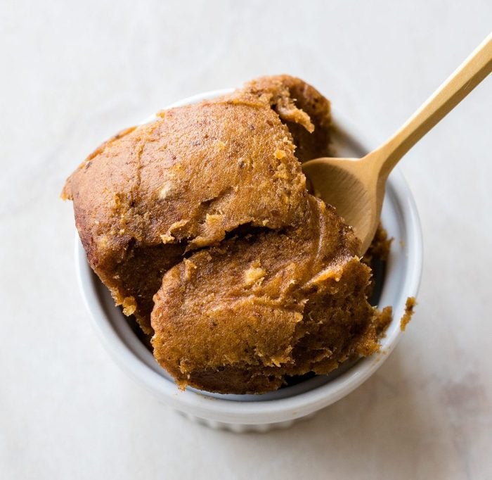 Japanese Miso Paste with Wooden Spoon.