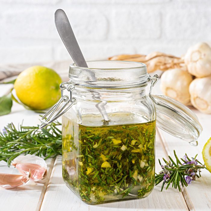 Fresh Salad Dressing with Rosemary, Garlic and Lemon