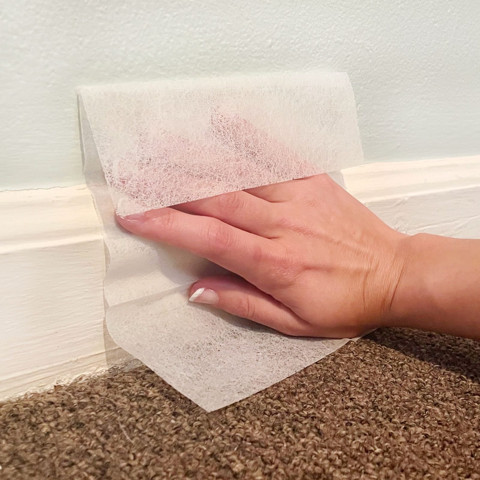 I Use This Dryer Sheet Hack To Speed Clean Baseboards
