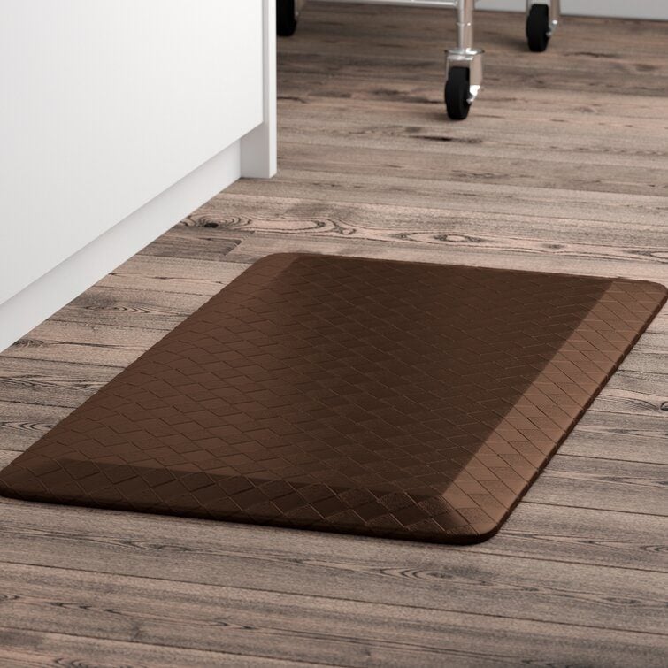 Anti Fatigue Cushioned Kitchen Mats for Floor 2 Pieces Waterproof Non Slip Geometric Kitchen Floor Mat Set Prep & Savour