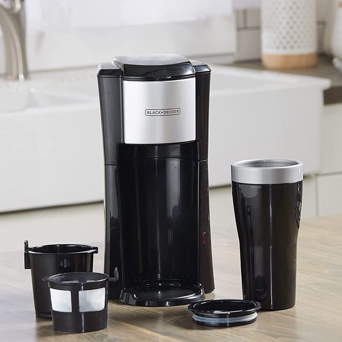 Single Cup Coffee Maker with K Cup and Ground Options and Thermal