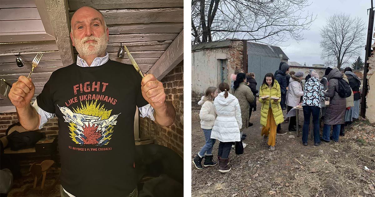 Chef José Andrés Is Feeding Thousands of Refugees per Day on the Ukraine-Poland Border