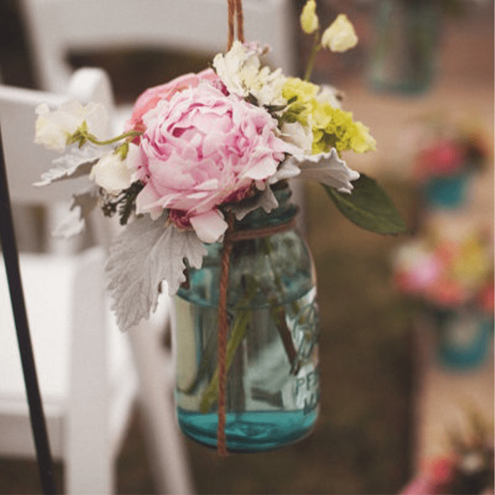 Hanging Mason Jar Flower Vases Ecomm Via 17apart