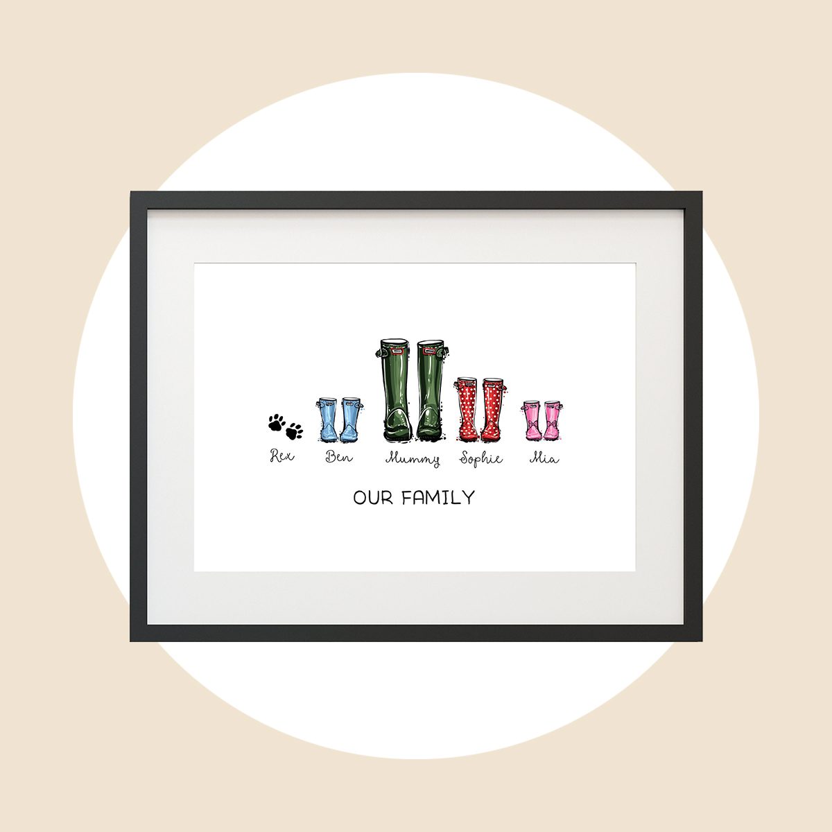 Personalized Wellies Print
