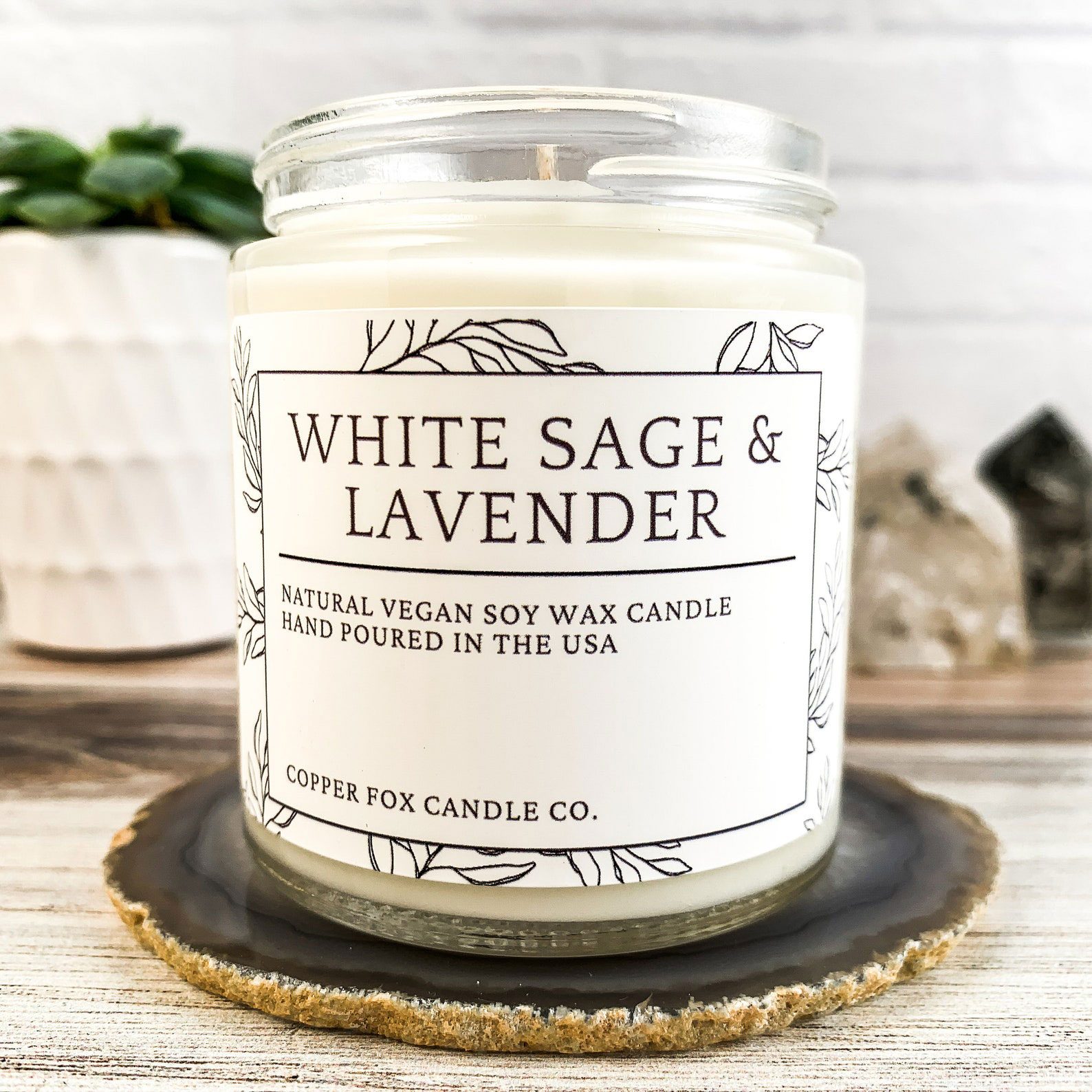 White Sage And Lavender Candle 