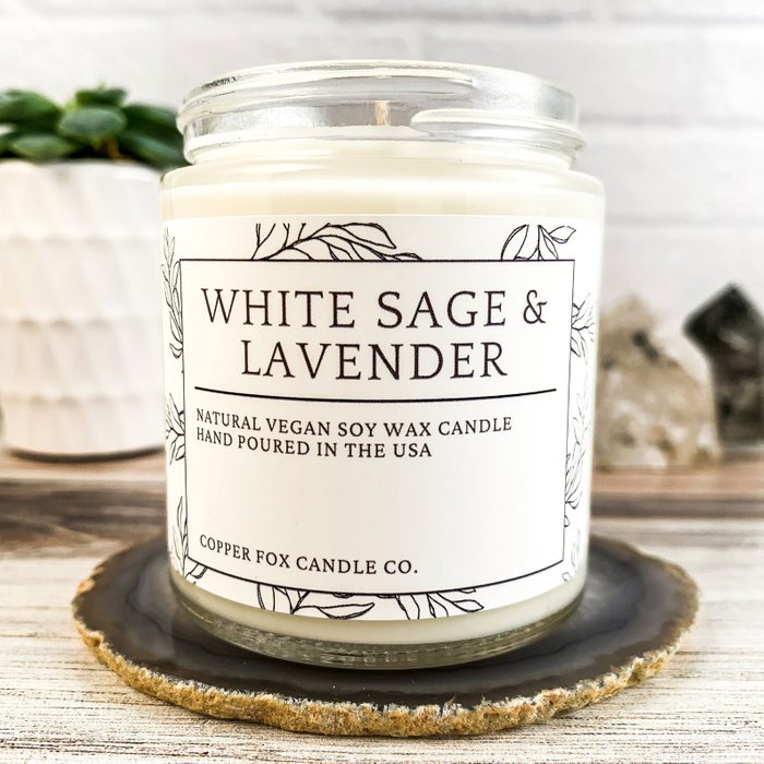 White Sage And Lavender Candle 