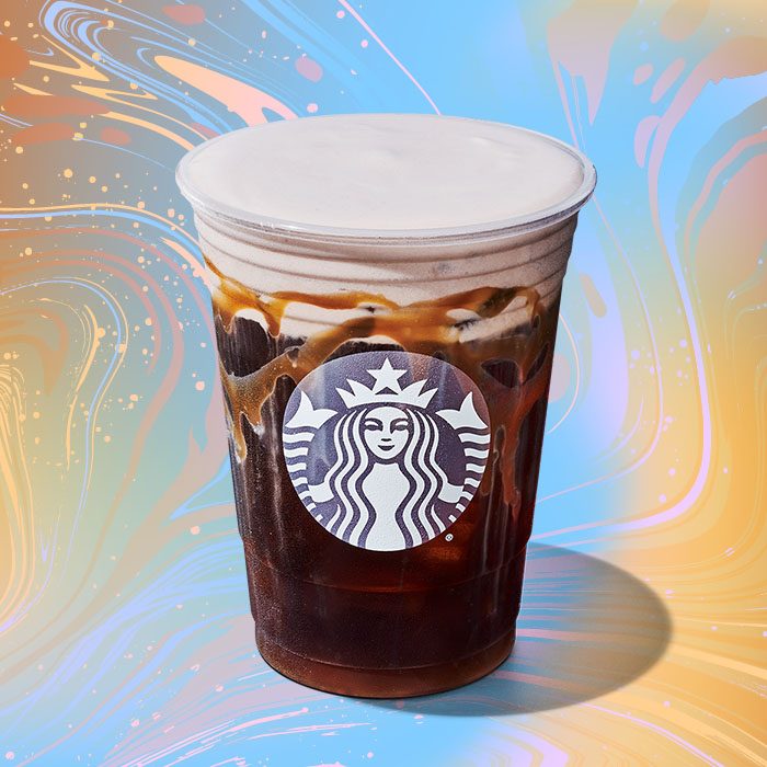 Chocolate Cream Cold Brew With Caramel Syrup In A Caramel Lined Cup Courtesy Starbucks