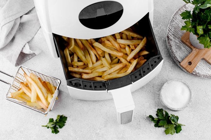using an air fryer to cook potatoes and make French fries