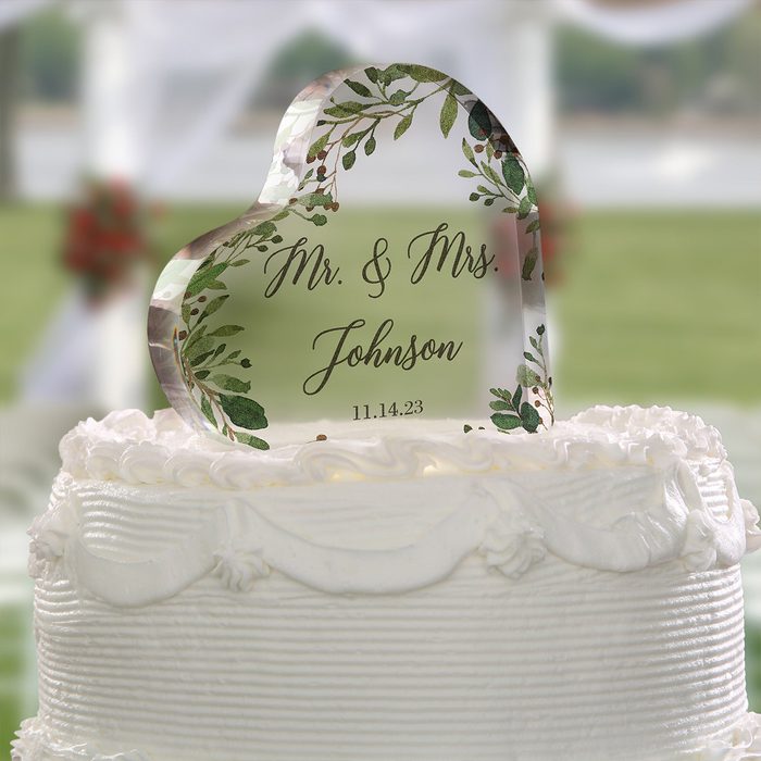 Heart Shaped Cake Topper Ecomm Via Personalizationmall.com