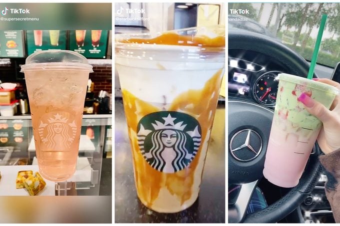 Collage Of Tiktok Starbucks Drinks from the Secret Menu