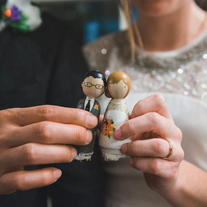 Custom Wedding Cake Toppers Wooden Dolls