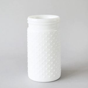Hobnail Jar In White 8 Tall