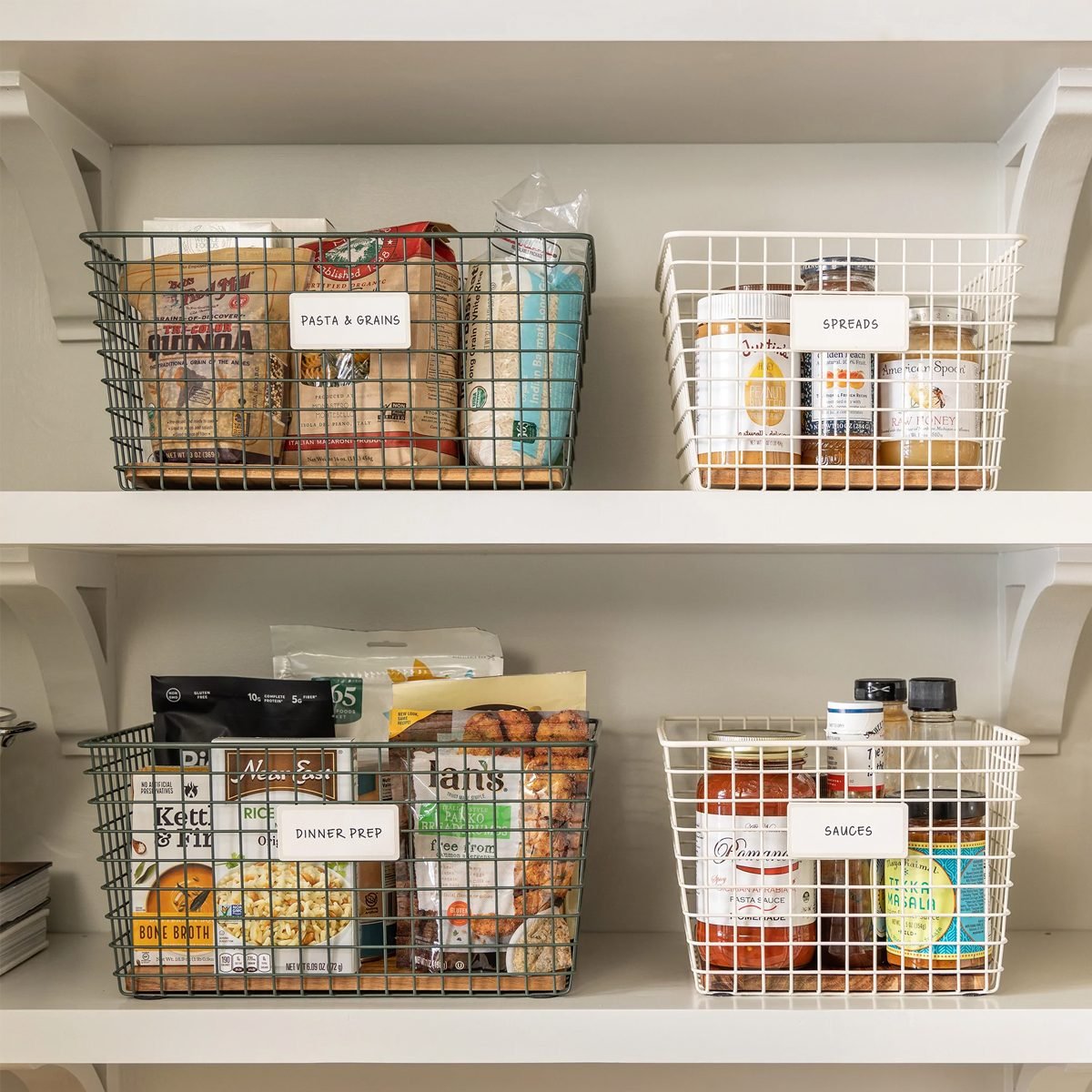 Shelf-Depth Pantry Bin with Divider