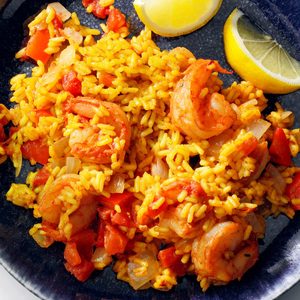 Pressure-Cooker Paprika Shrimp and Rice