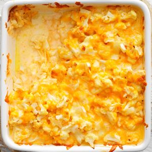 Three-Cheese Keto Cauliflower Casserole