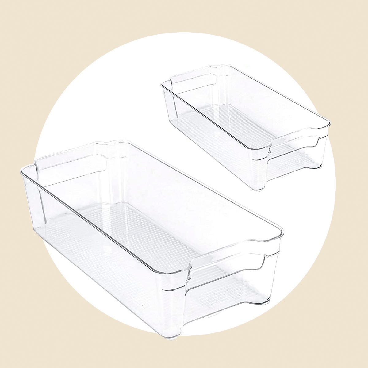 Hudson Home Clear Plastic Organizers, 4-Pack