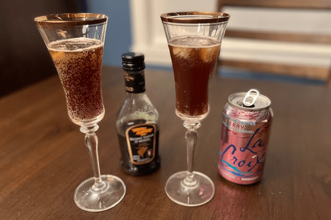 tiktok healthy coke made with lacroix and balsamic vinegar