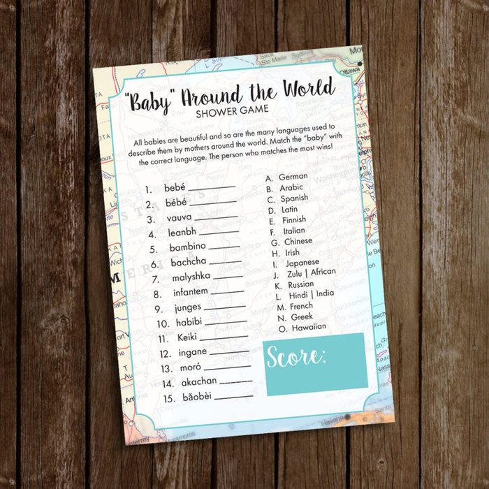 Travel Themed Baby Shower Ecomm Via Etsy