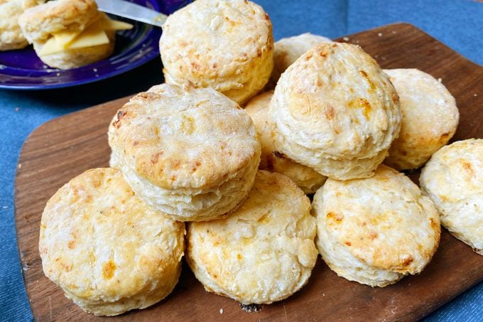 Cottage Cheese Biscuits on a cutting board