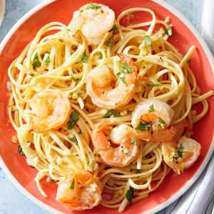 Garlic-Lemon Shrimp Linguine