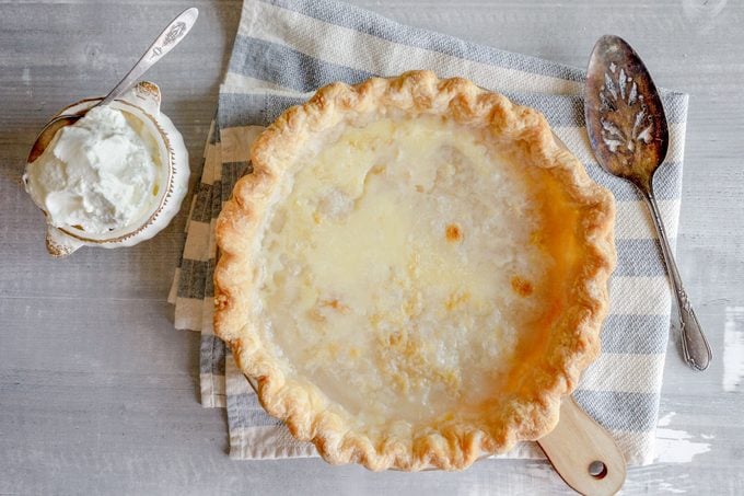 water pie that has cooled and chilled