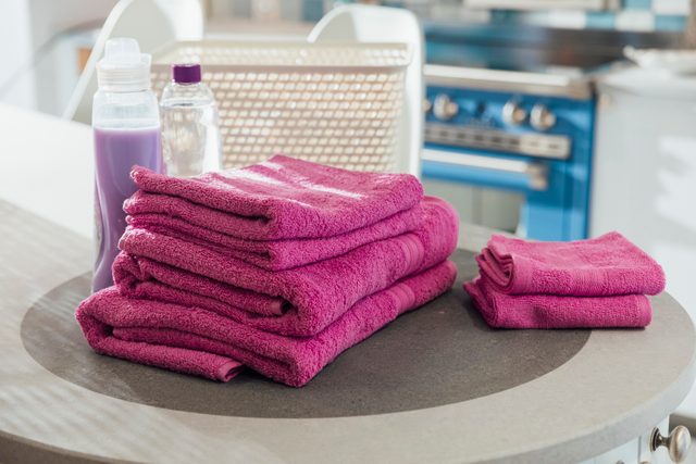 Freshly Washed And Folded Towels