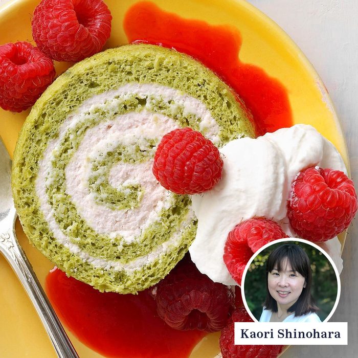 Raspberry Matcha Cake Roll By Kaori Shinohara