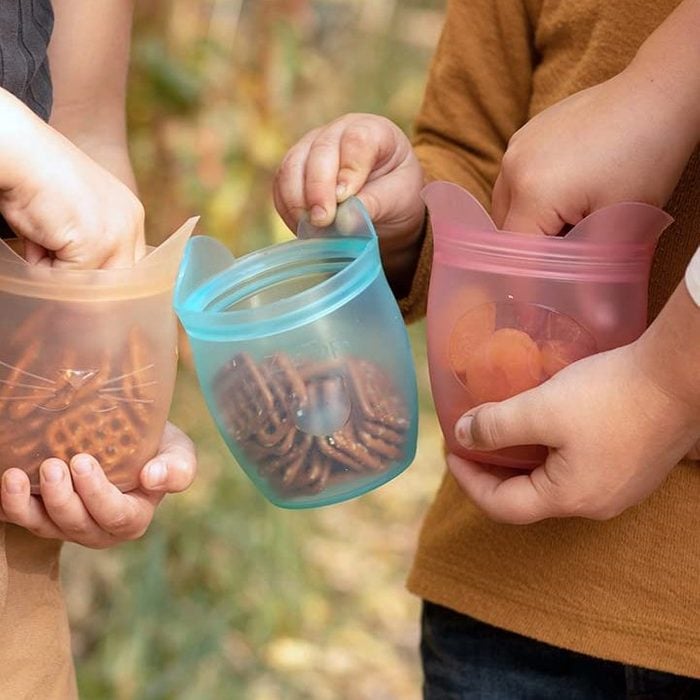 Zip Top Reusbale Silicone Kids Snack Container Ecomm Via Amazon.com