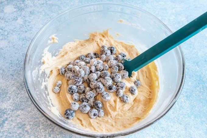 add blueberries to batter