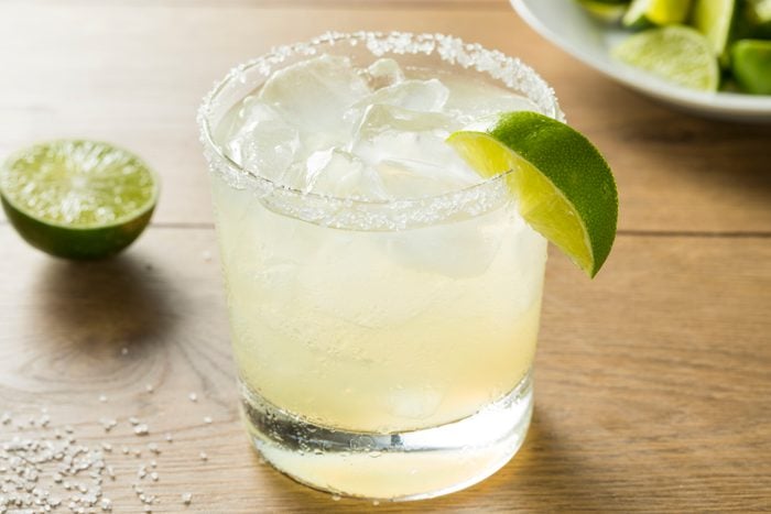 Alcoholic Lime Margarita with Tequila