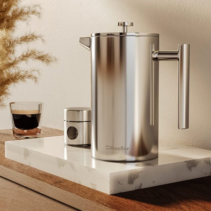 Mueller French Press Double Insulated Stainless Steel Coffee Maker 4 Level Filtration System Ecomm Amazon.com