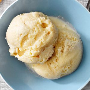 No-Churn Eggnog Soft-Serve Ice Cream
