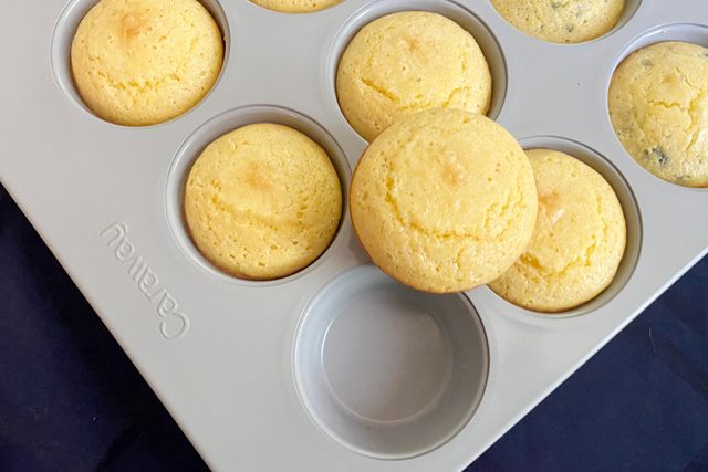 muffins in the caraway bakeware set muffin pan