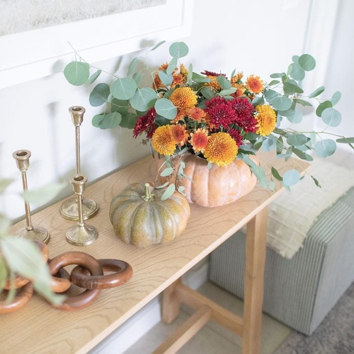 Pumpkin Floral Arrangement Via Andimans Instagram
