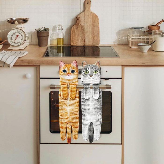 Cat Funny Hand Towels For Bathroom Kitchen