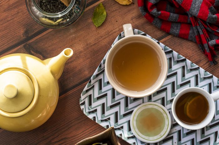 tea pot and steeping tea