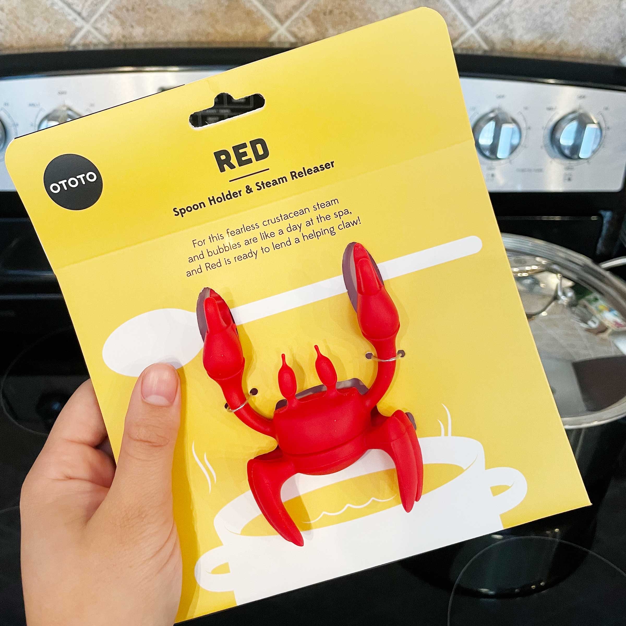 Red the Crab Spoon Holder and Steam Releaser, OTOTO