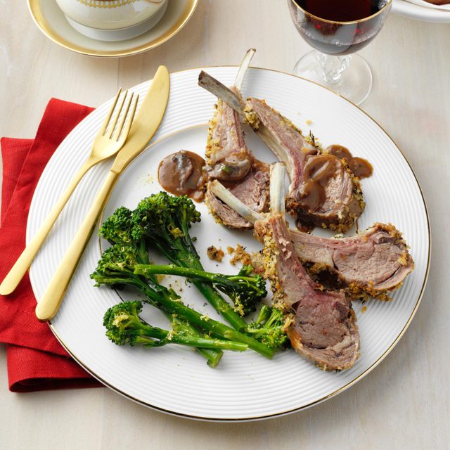 herb crusted frenched rack of lamb