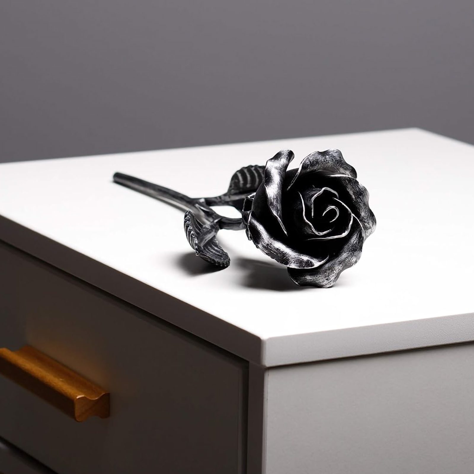 Hand Forged Metal Rose