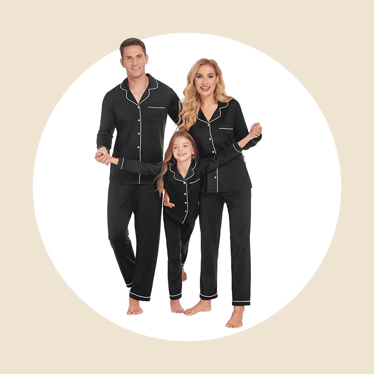 Matching Black Christmas Pajamas Ecomm Via Amazon