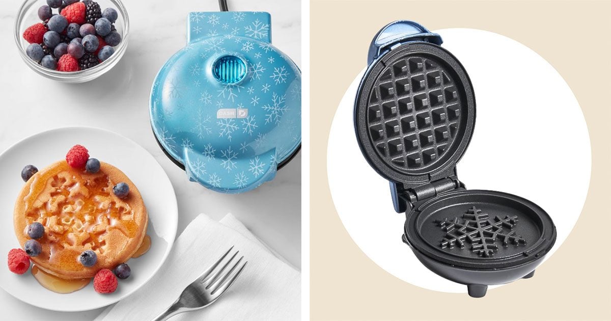 The Dash Snowflake Mini Waffle Maker Makes Breakfast Time Magical