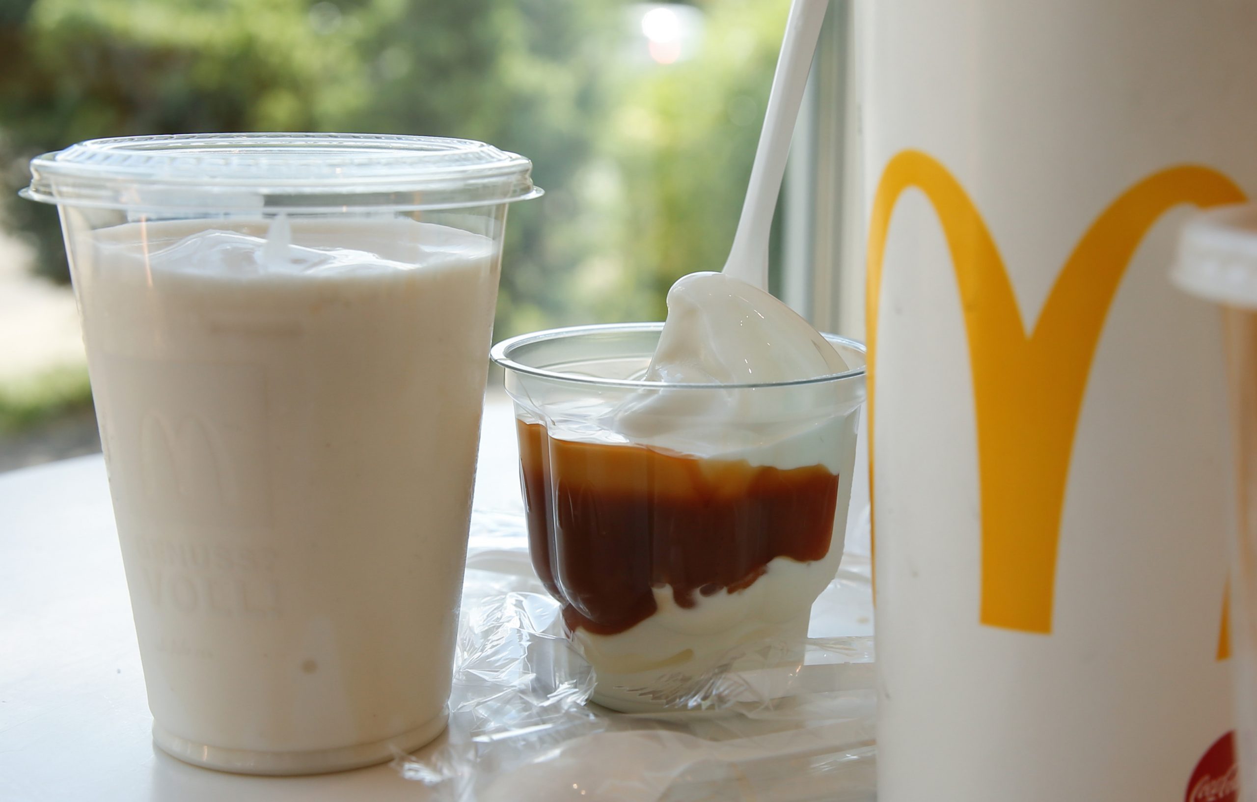McDonald's shake and sundae