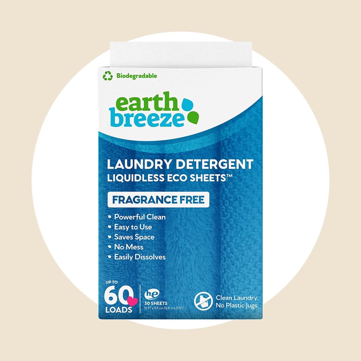 Binbata Laundry Detergent Sheets, Up To 128 Loads Hypoallergenic  Eco-Friendly Peach Scent Laundry Sheets, Biodegradable Plastic Free  Liquidless
