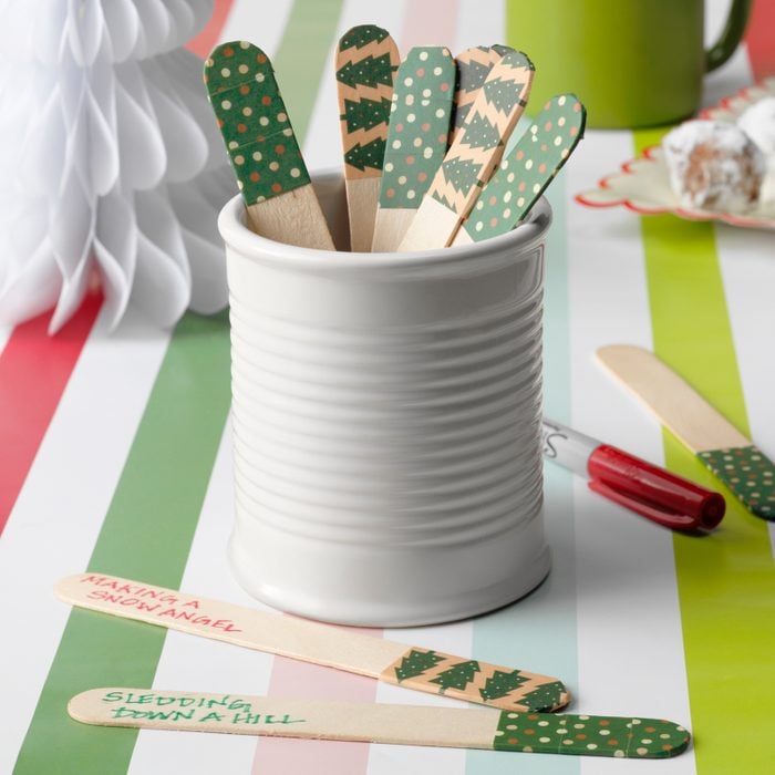 homemade holiday popsicle stick game