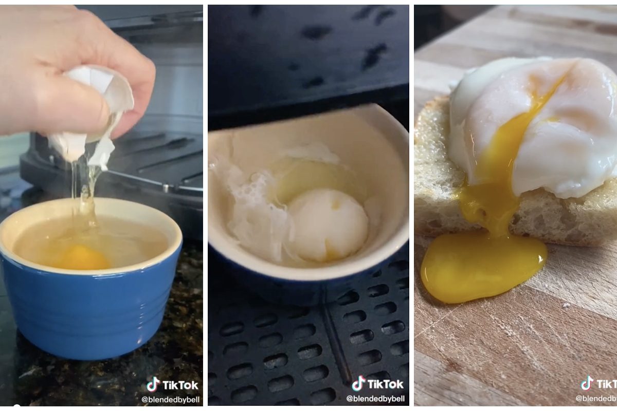 Air Fryer Poached Eggs - Make It Skinny Please